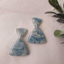Load image into Gallery viewer, Watercolour Blue Triangle Pendant
